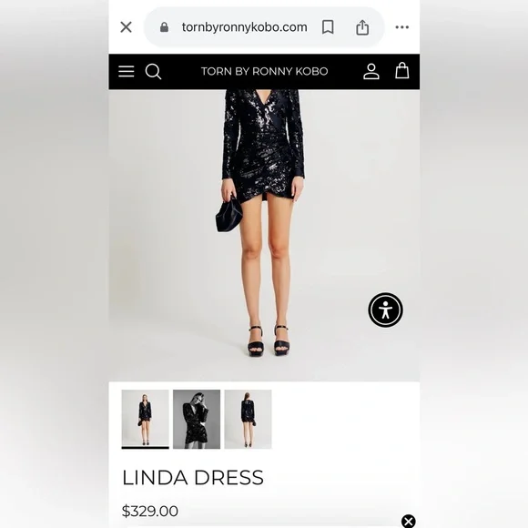 Torn by Ronny Kobo luxury dress M BNWT ! - Picture 13 of 13